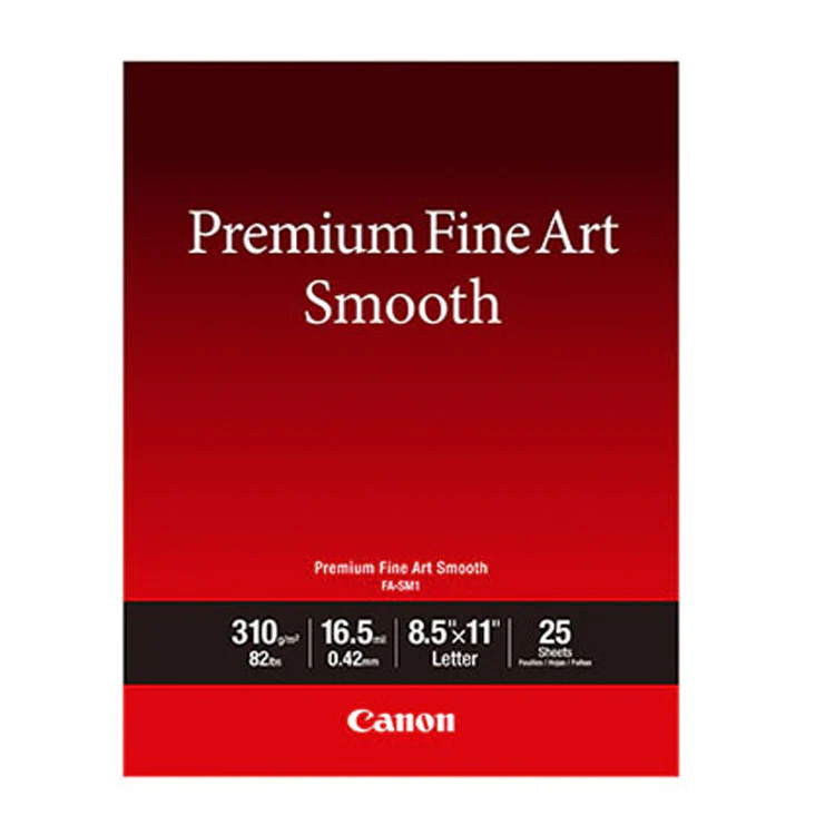 Canon 8.5x11" Premium Fine Art Smooth - 25 Sheets
