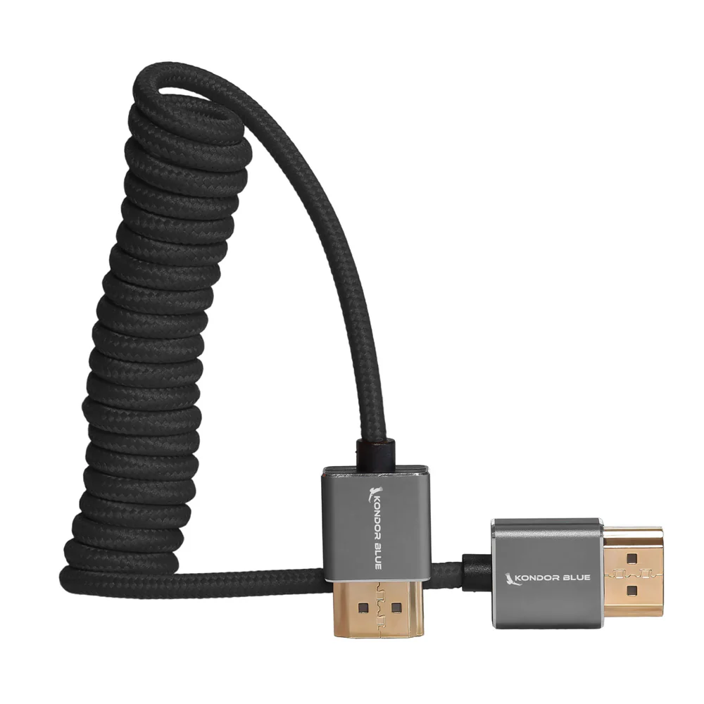 Kondor Blue Coiled 12-24" Full HDMI Cable - Image 3