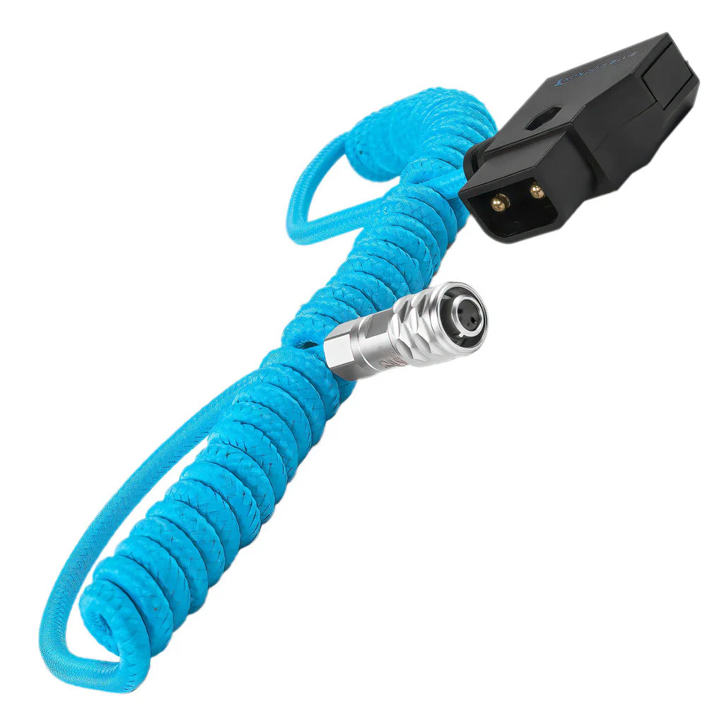 Kondor Blue Coiled D-Tap to BMPCC 4K/6K Pro Power Cable for Blackmagic - Image 2
