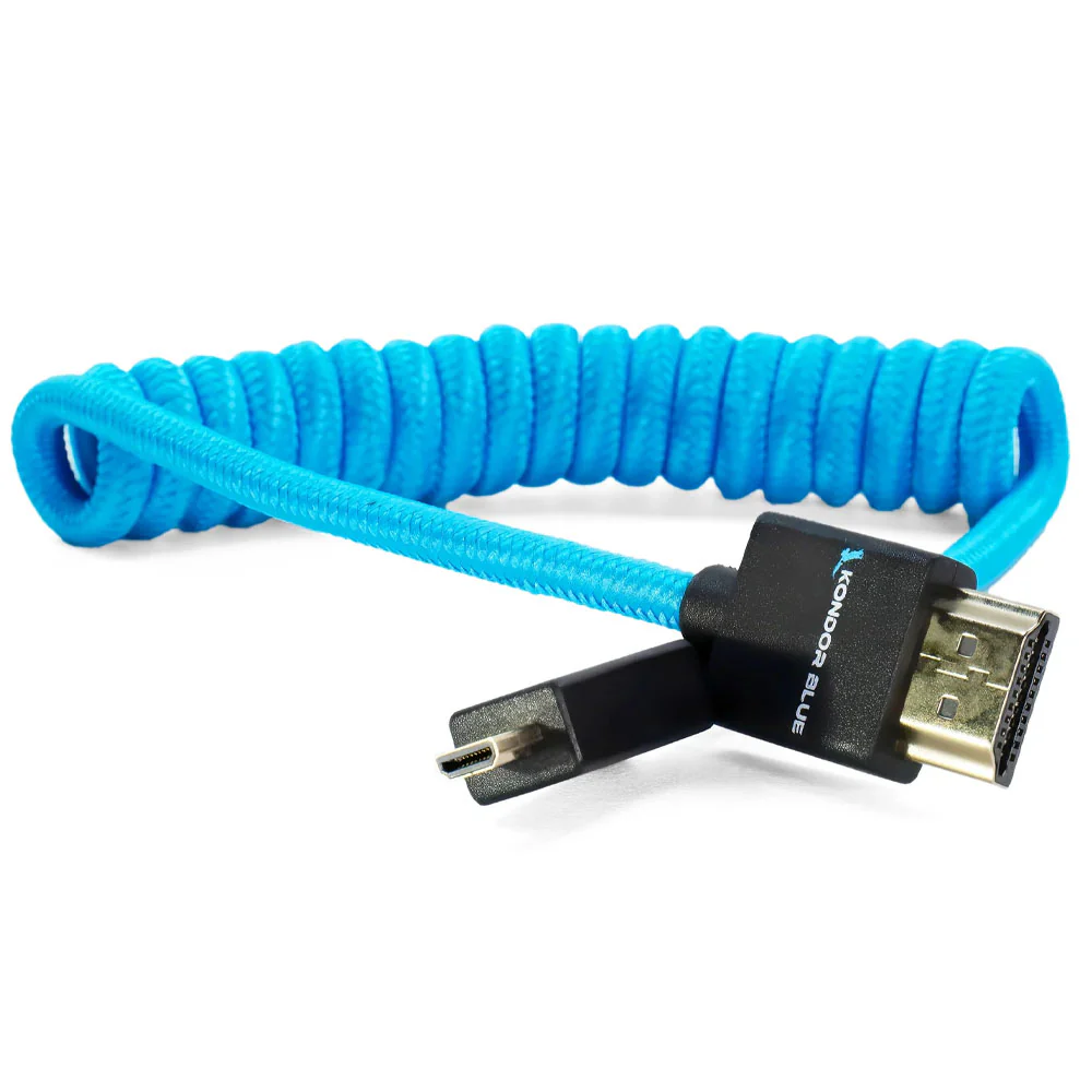 Kondor Blue Coiled Micro to Full HDMI 12-24" - Image 3