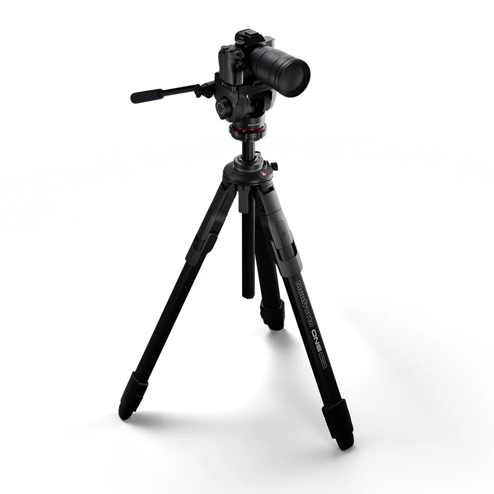 Manfrotto ONE Aluminum Hybrid Tripod with 500X Fluid Head - Image 3