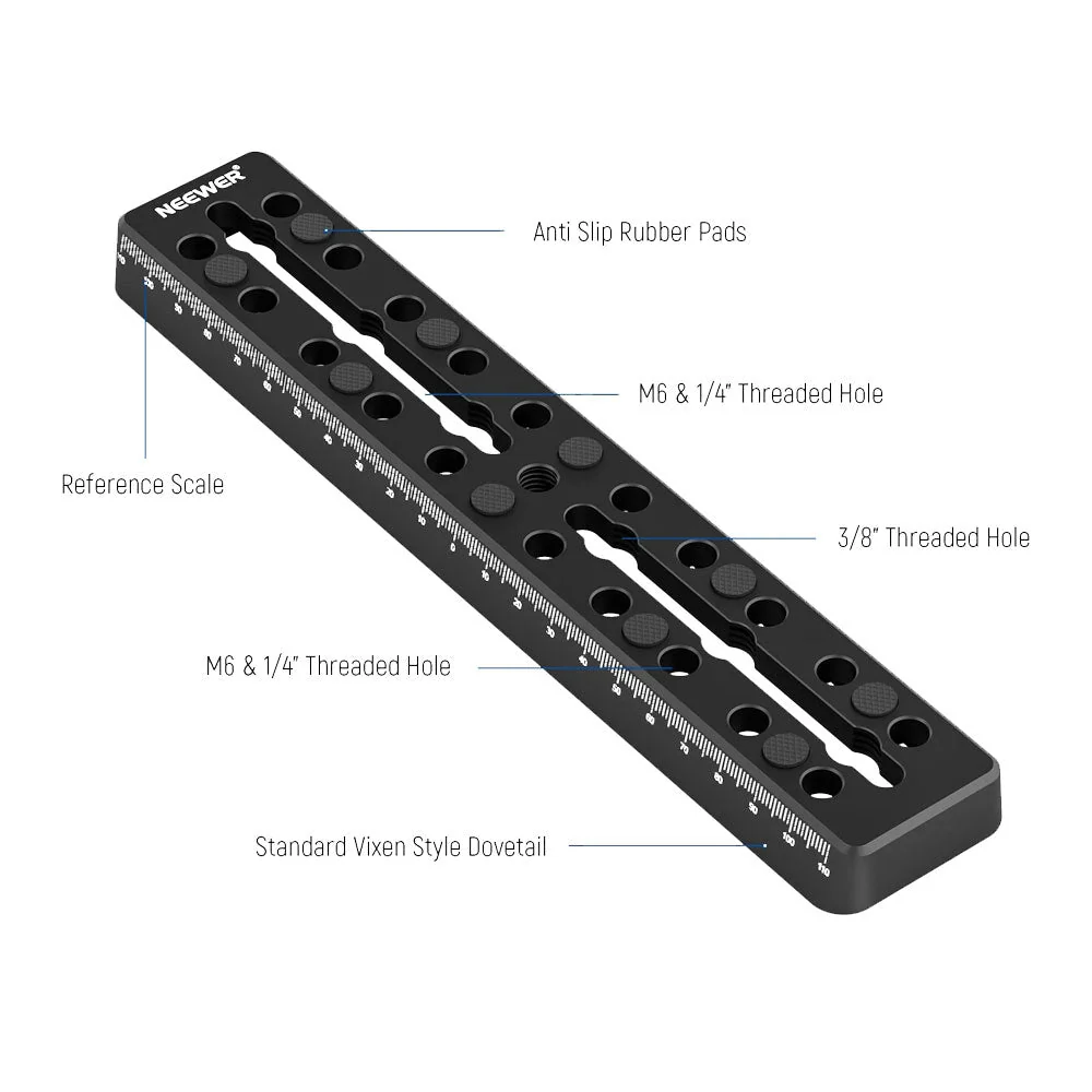 Neewer QR003 9"/230mm Rail Bar Vixen Style Dovetail - Image 2