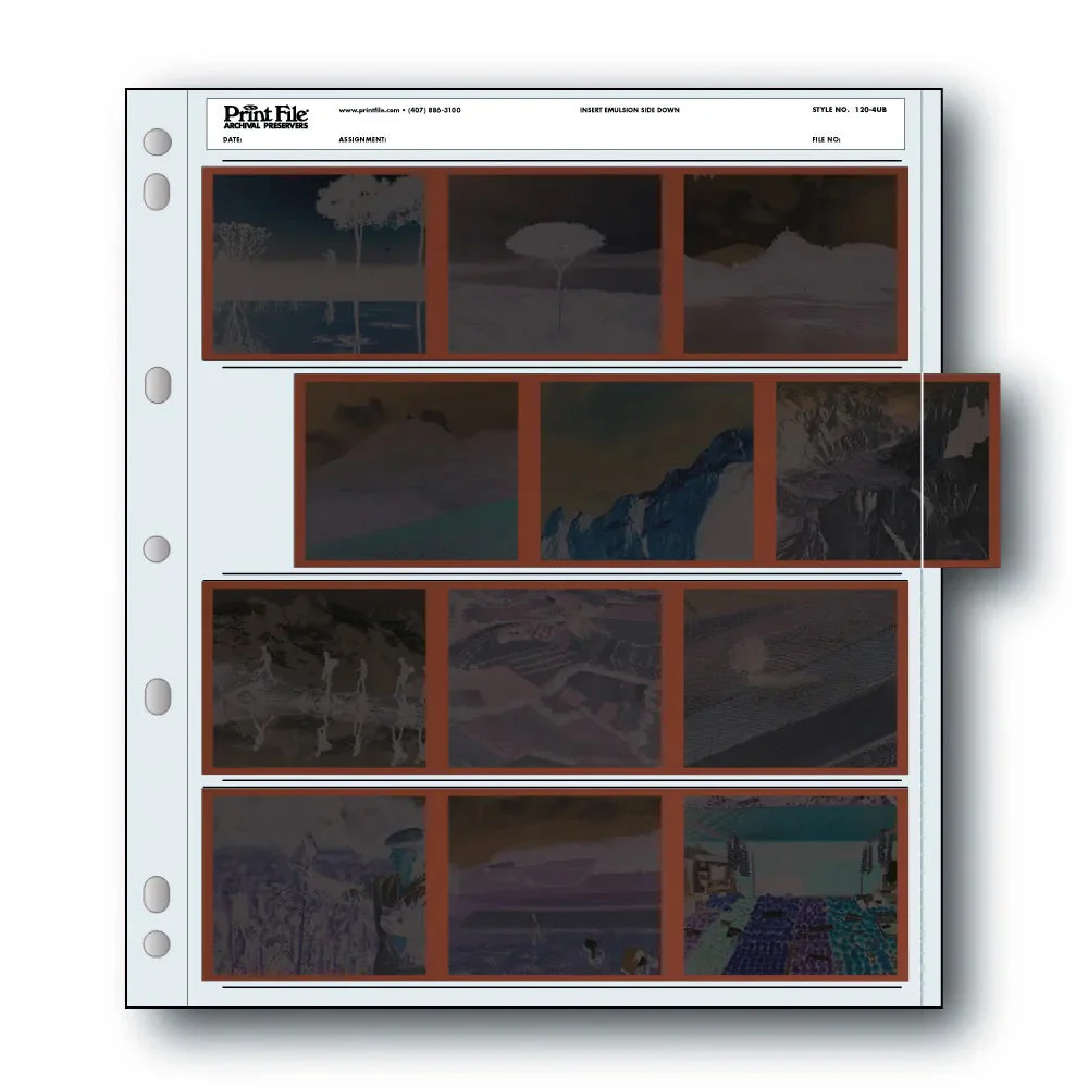 Print File 120-4UB Negative Pages - 100 Sheets
