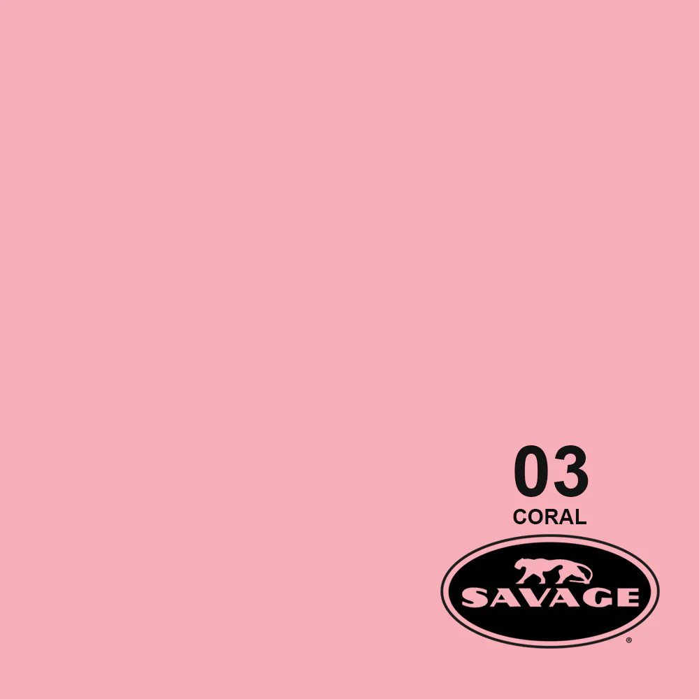 Savage 53"x12 Yards Seamless Paper Background - Coral