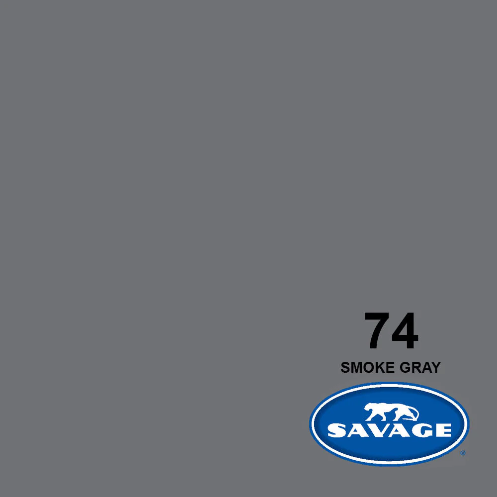 Savage 86"x12 Yards Seamless Paper Background - Smoke Grey