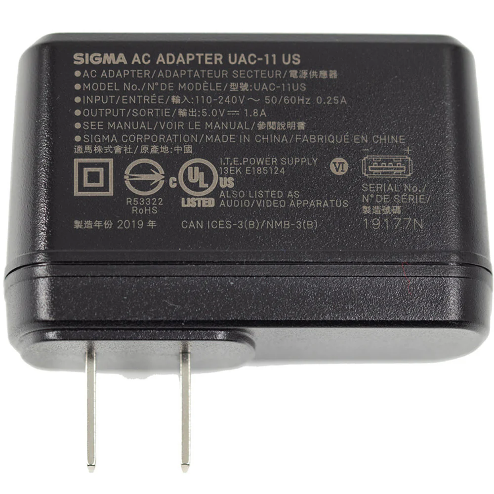 Sigma UAC-11 USB AC Adapter for fp