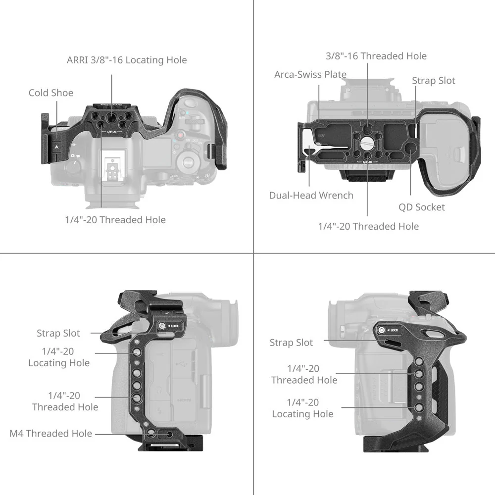 SmallRig Black Mamba Cage for Canon EOS R5 Mark II - Image 5