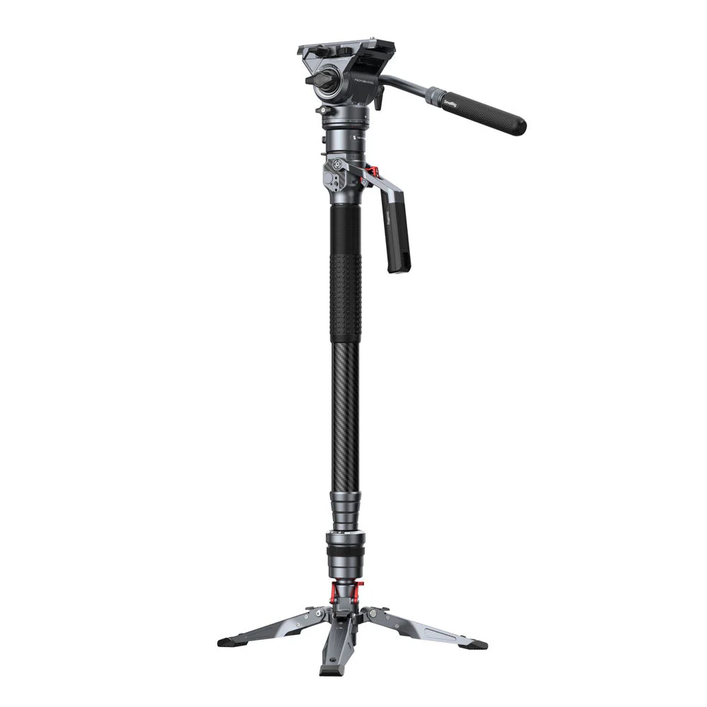 SmallRig Carbon Fibre Monopod-Tripod with Fluid Video Head