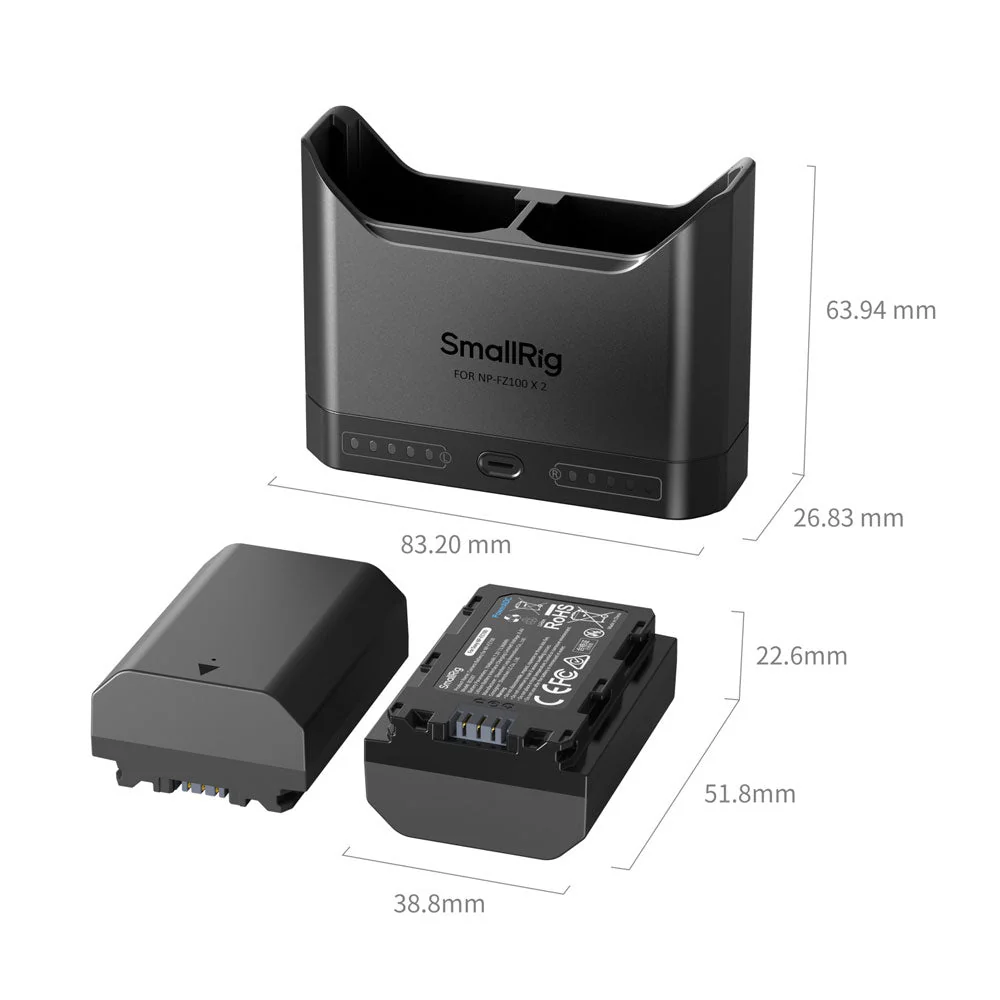 SmallRig Compact Battery Charger Kit for Sony NP-FZ100 - Image 2