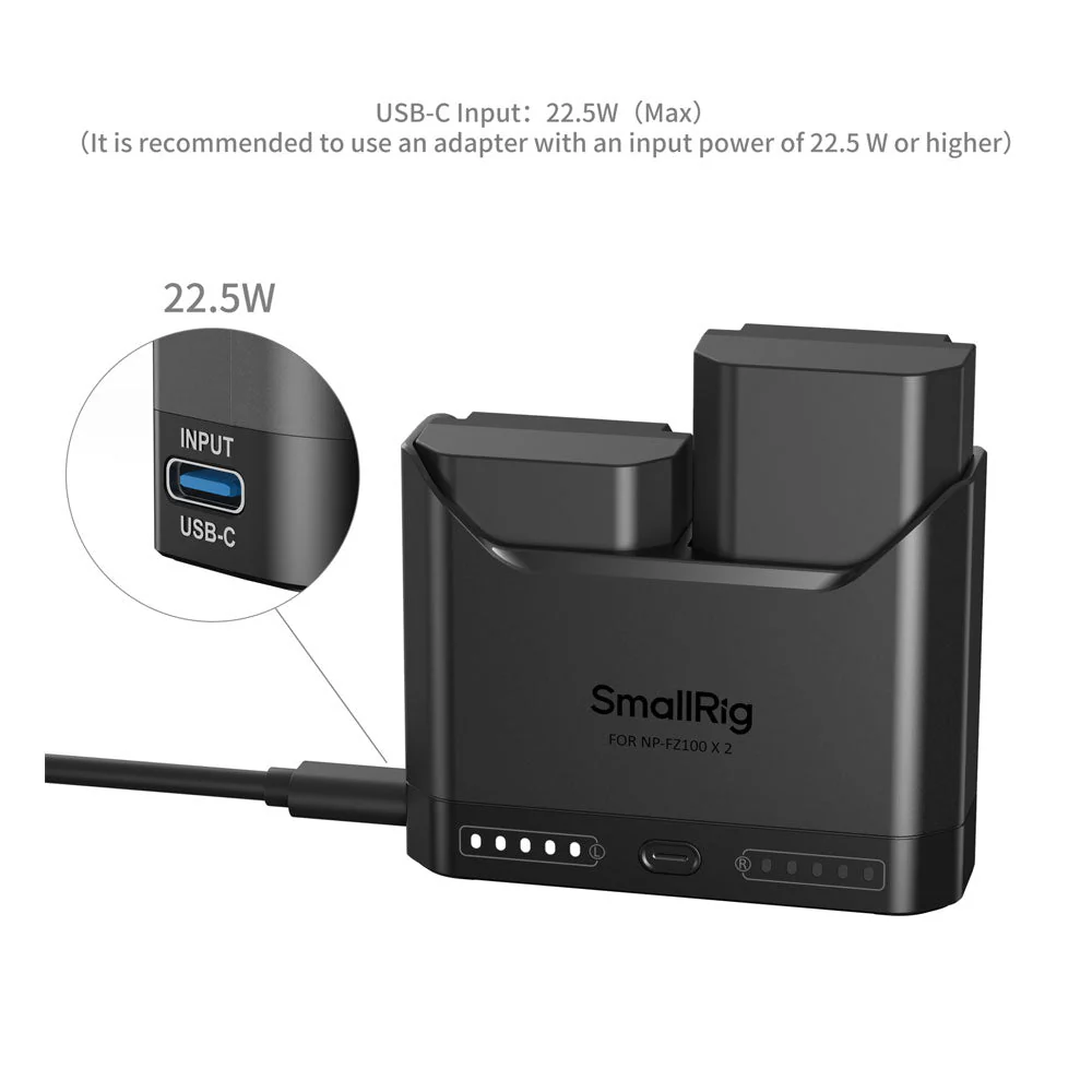 SmallRig Compact Battery Charger Kit for Sony NP-FZ100 - Image 5