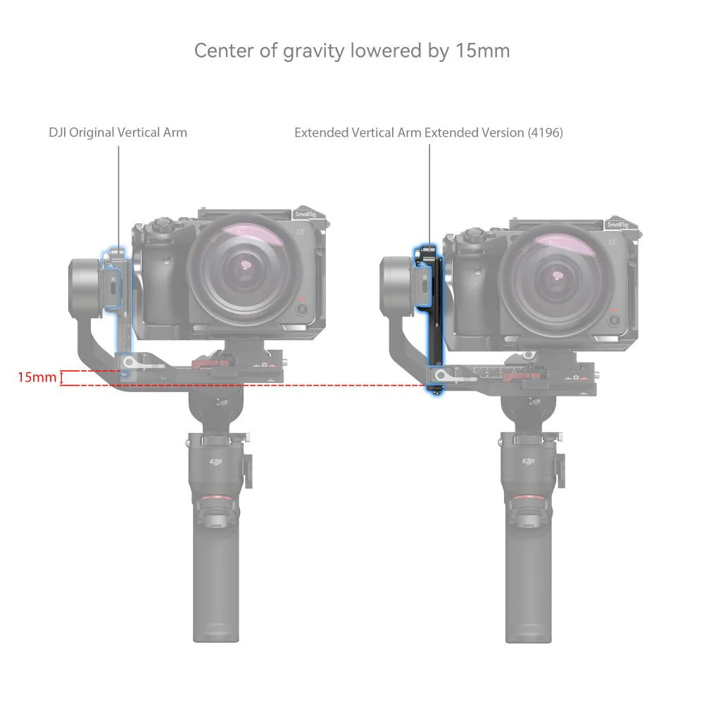SmallRig Extended Vertical Arm for DJI RS 3 MIni - Image 3