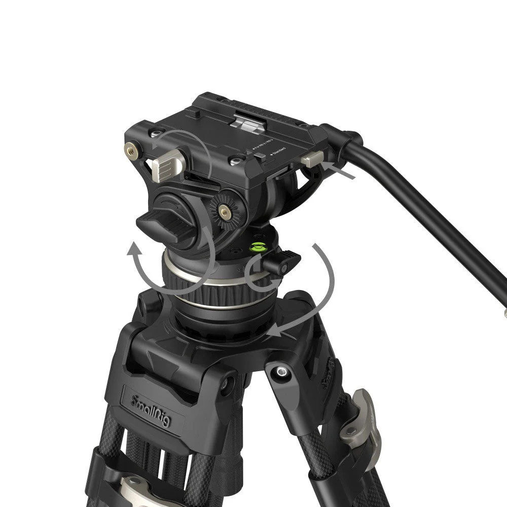 SmallRig FreeBlazer Heavy-Duty Carbon Fibre Video Tripod Kit - Image 4