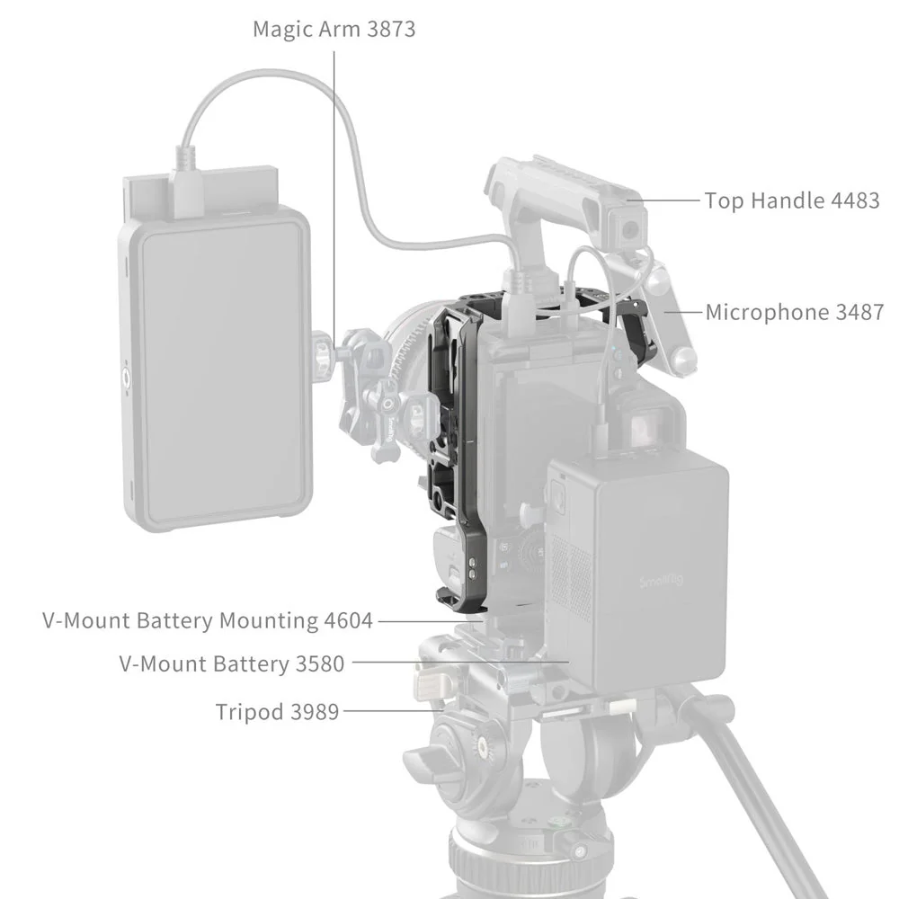 SmallRig HawkLock Quick Release Cage for Canon EOS R5 Mark II - Image 5