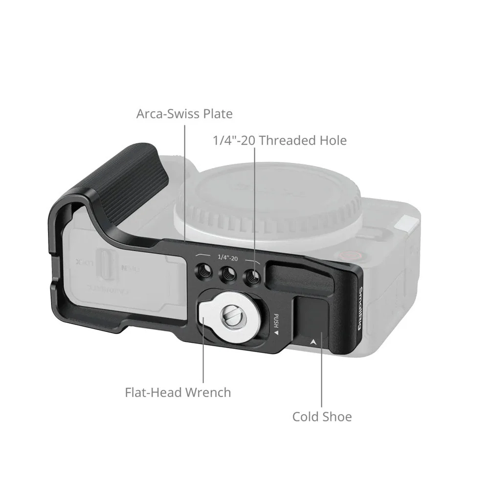 SmallRig L-Shaped Mount Plate with Handle for Canon EOS R50 V - Image 2