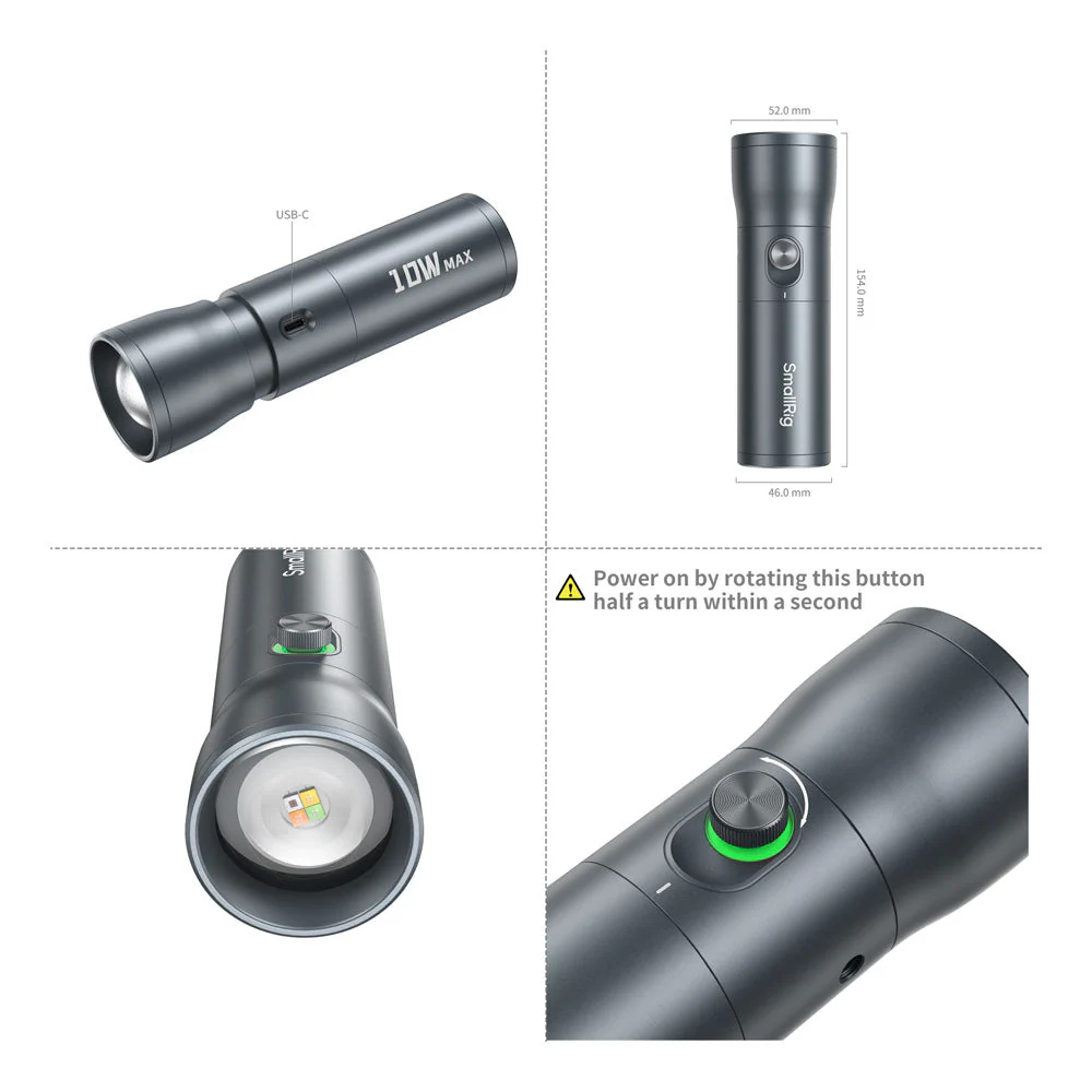 SmallRig RF 10C Portable Zoom LED Video Light - Image 4