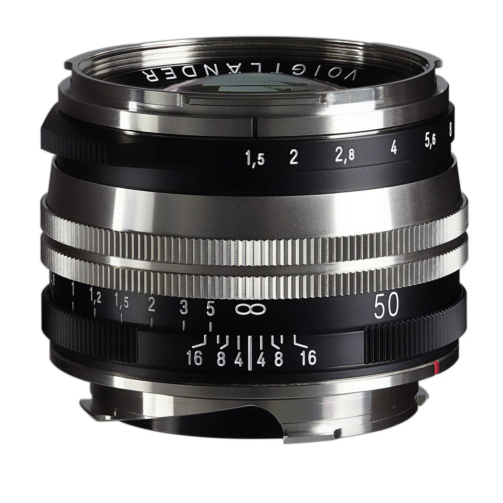 Voigtlander 50mm f1.5 Nokton Vintage ASPH II SC Nickel - Leica M